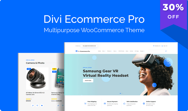 Divi Ecommerce Pro v1.0.10 WooCommerce 店面子主题下载-希音跨境出海Sheinify - 外贸独立站建站运营一站式平台